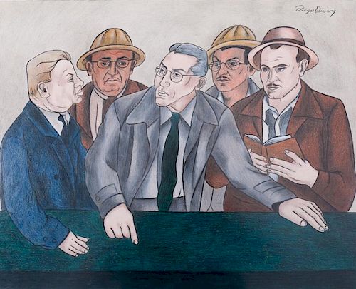 DIEGO RIVERA "HENRY FORD" COLORED