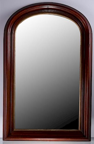 MAHOGANY FRAMED ARCHED TOP MIRROREarly 3857eb