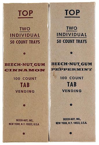 TWO BOXES BEECH-NUT 100 COUNT TAB