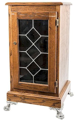 OAK SLOT / VENDING MACHINE STAND WITH