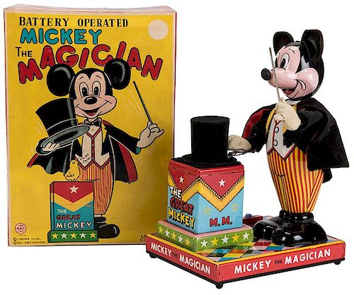 LINEMAR MICKEY THE MAGICIAN BATTERY OPERATED 38591b