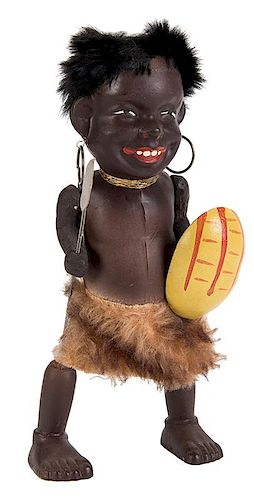 GERMAN CELLULOID WIND UP AFRICAN 385926