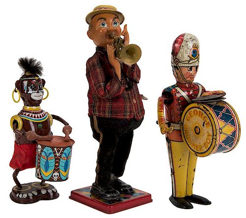 LOT OF THREE FIGURAL MUSIC-THEMED