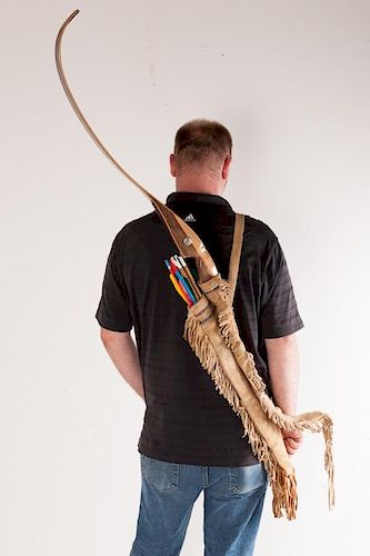 SIOUX BEADED QUIVER AND BOW CASEEarly