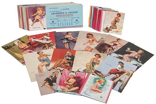 COLLECTION OF OVER 100 PIN UP BLOTTERS 3859d3