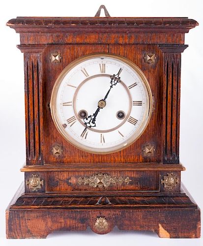 ANSONIA WOOD CASED MANTLE CLOCKWood 385a26