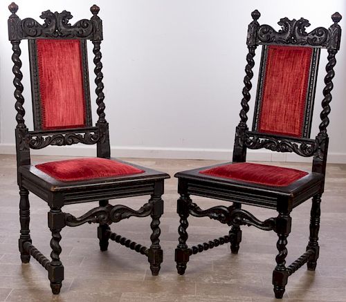 CARVED RENAISSANCE STYLE CHAIRS  385a44