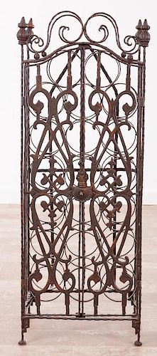WROUGHT IRON SCROLLED CABINET WINE 385a5a