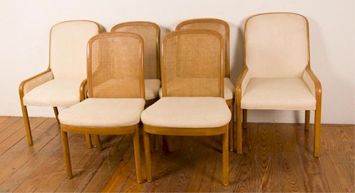 DREXEL CANED BACK DINING CHAIRS,