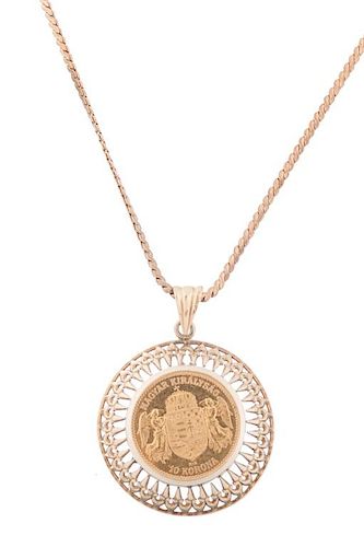 COIN NECKLACE 10 KORONA 191215  385acd