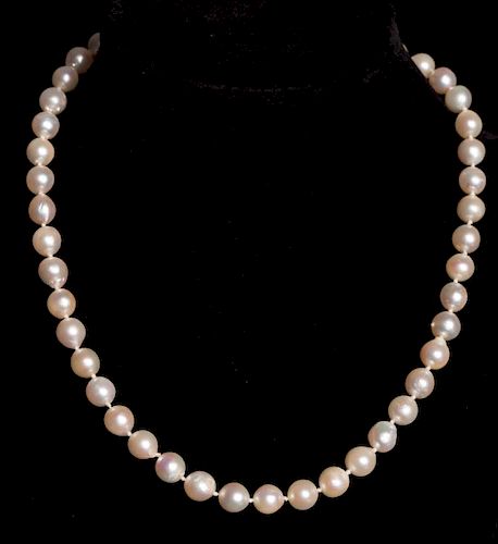 BAROQUE PEARL NECKLACE7mm white 385add