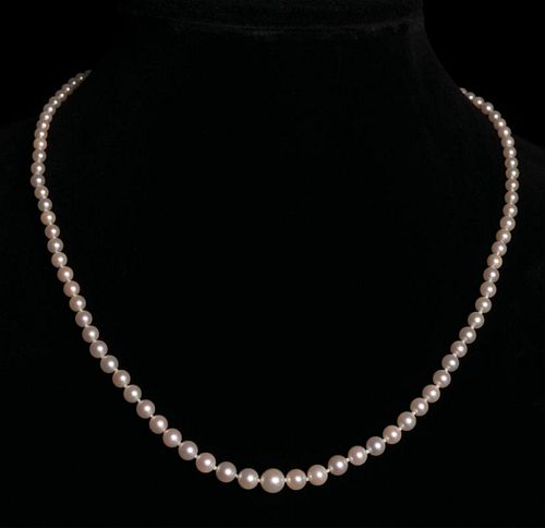 GRADUATED PEARL NECKLACEWhite freshwater