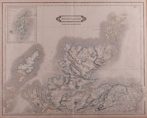 MAP OF NORTHERN SCOTLAND PRINTFramed 385b1b