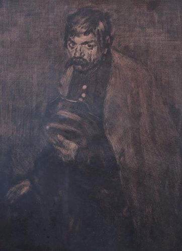 ETCHING OF A MAN IN UNIFORMFramed 385b24