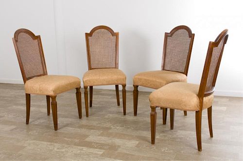 FRUITWOOD DINING CHAIRS, SET OF