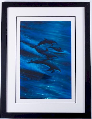 WYLAND #272/450 BOTTLENOSE DOLPHINS