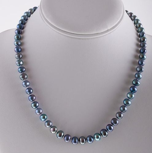 GREY FRESHWATER PEARL NECKLACE 385c5b