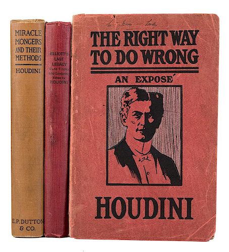 HOUDINI, HARRY. THREE VOLUMES BY