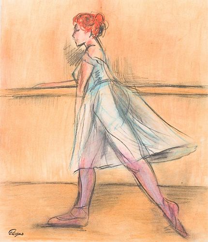 EDGAR DEGAS BALLERINA MIXED MEDIAEdgar 385ce4