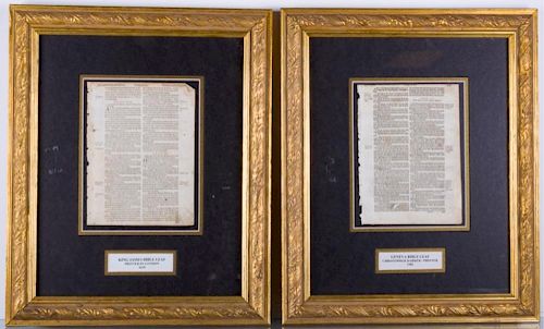 BIBLE LEAVES FROM KJV AND GENEVA BIBLES