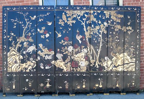 19TH CENTURY CHINESE 8-PANEL FLOOR