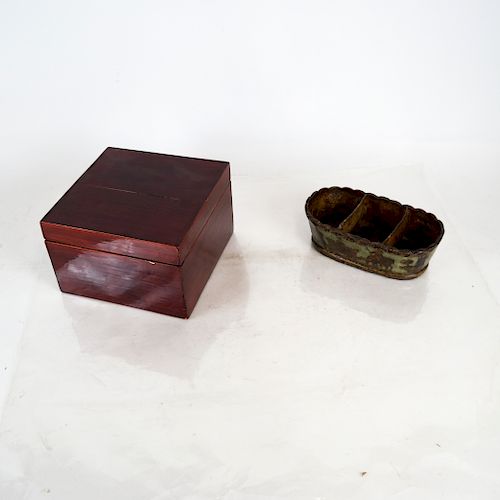 TWO ASIAN VESSELS: BOX, CADDYA