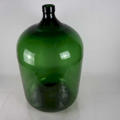 26" TALL VINTAGE GREEN GLASS BOTTLELarge