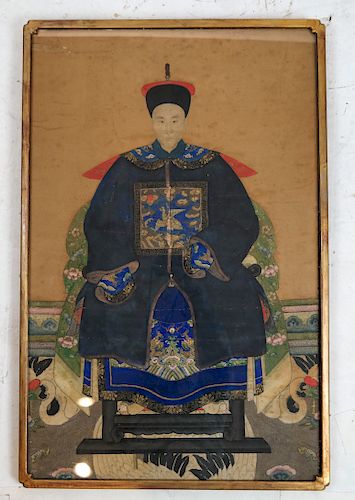PORTRAIT OF CHINESE EMPEROR - FRAMED