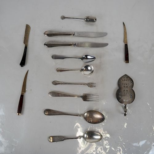 LOT OF SILVER PLATE AND STAINLESS