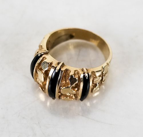 14K GOLD AND ONYX RING14k gold