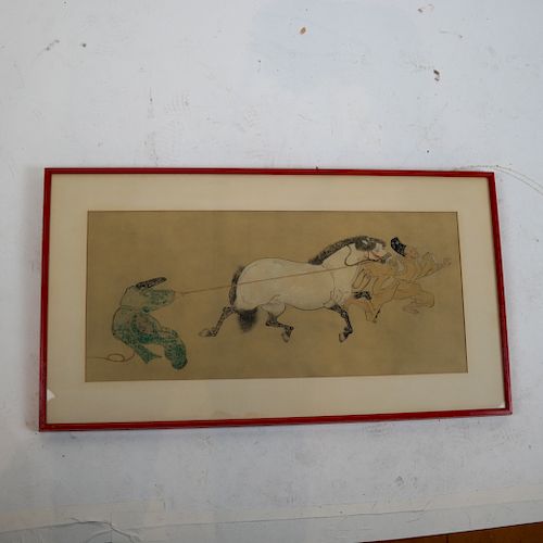 CHINESE HORSE AND FIGURE - PRINTPrint