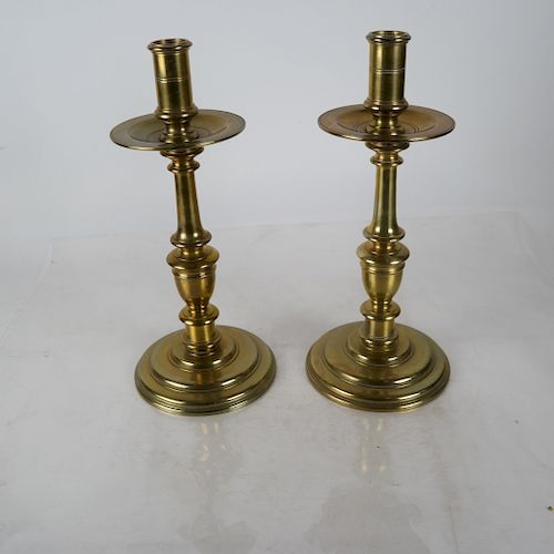 PAIR AMERICAN BRASS CANDLESTICKSPair 388613