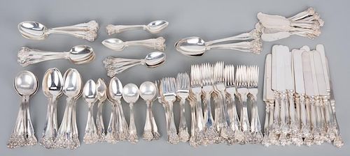 ALVIN STERLING FLATWARE, 190 PCSAlvin