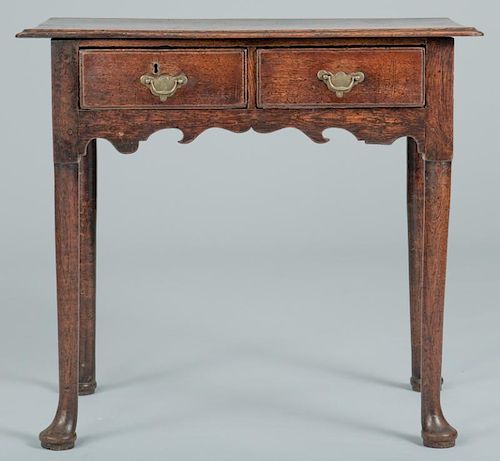 18TH C. OAK DRESSING TABLE OR LOWBOYQueen