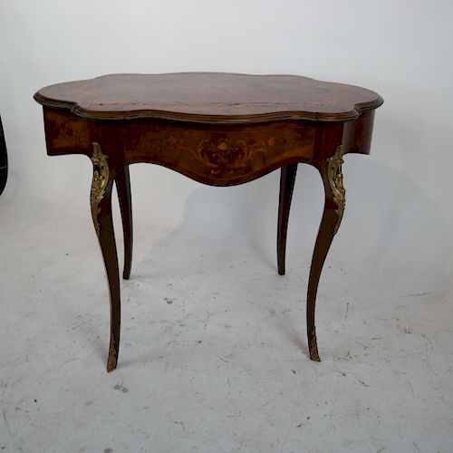 LOUIS XV-STYLE TURTLE TOP CENTER TABLELouis