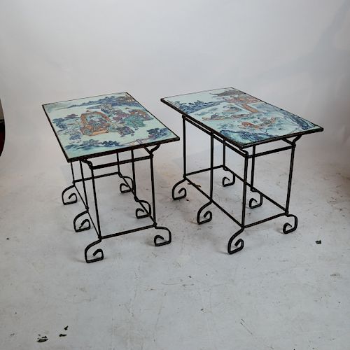 PAIR OF CHINESE PORCELAIN TABLESPair