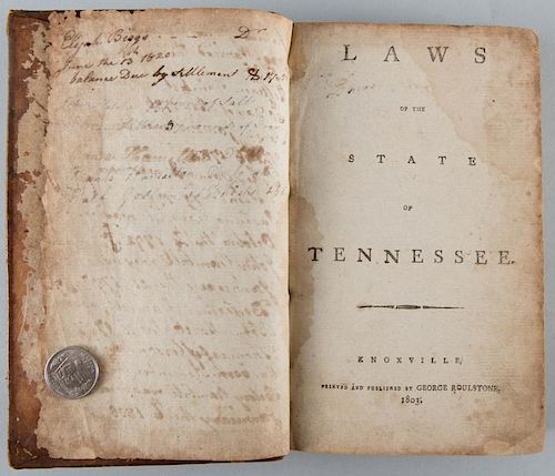 LAWS OF TENNESSEE KNOXVILLE ROULSTONE 3886f5