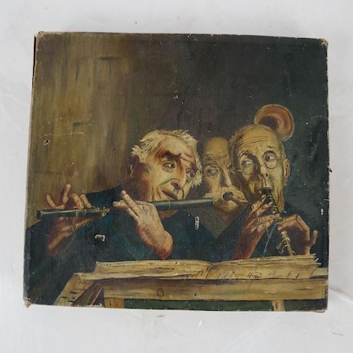 THREE MUSICIANS OIL ON CANVAS  388700