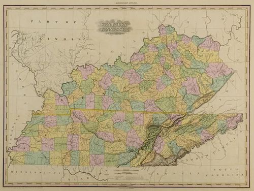 KY AND TN 1823 MAP, H.S. TANNERMap