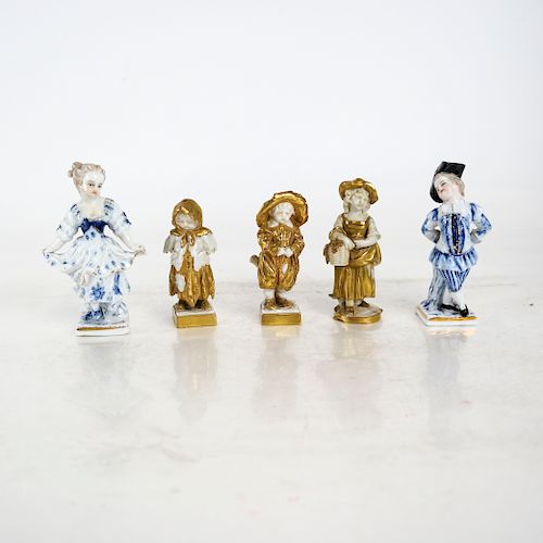 LOT OF 5 GERMAN FIGURINES, INCLUDING