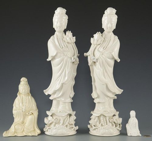 4 BLANC DE CHINE QUAN YIN PORCELAIN 38876f