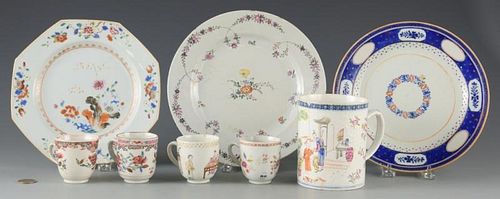 8 CHINESE EXPORT PORCELAIN ITEMS