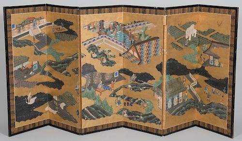 JAPANESE GOLD LEAF SCREEN EDO 38877a