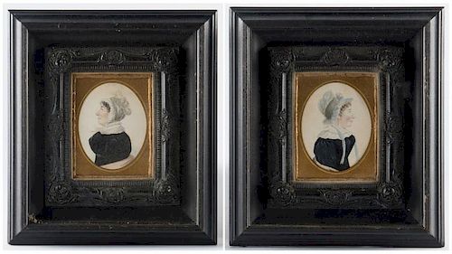 2 MINIATURE PORTRAITS RELATED TO 38878f