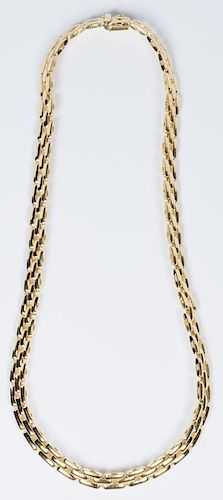 18K PANTHER LINK NECKLACE, ITALY18K