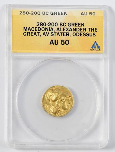 ALEXANDER THE GREAT AV STATER COIN,