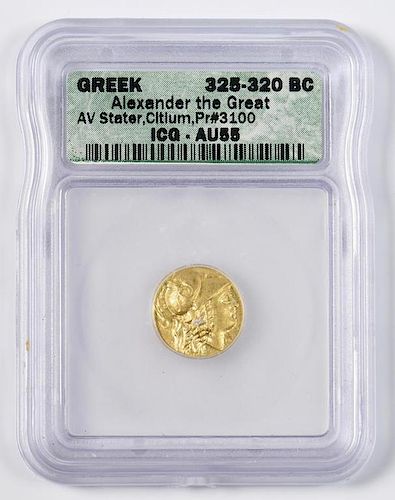 ALEXANDER THE GREAT AV STATER COIN,