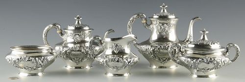 GORHAM BUTTERCUP 5 PC STERLING TEA SERVICEGorham