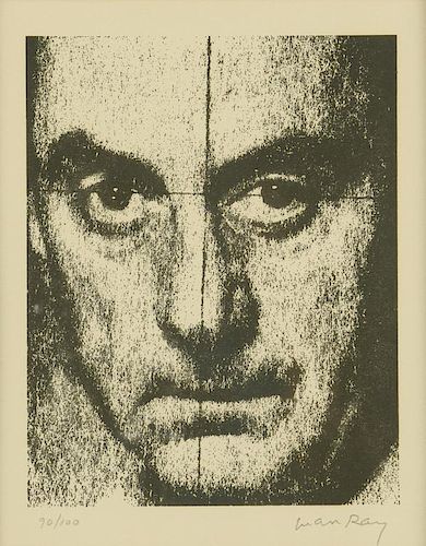 MAN RAY SCREEN PRINT, SELF PORTRAITMan