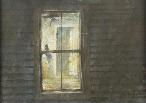 CARL SUBLETT WATERCOLOR, WINDOWCarl